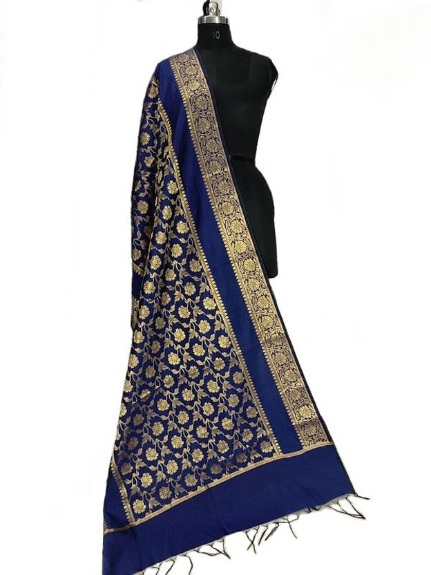Emerald Green Bandhani Tie & Dye Heavy Border Dupatta