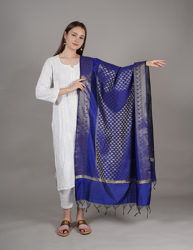 Heritage Amritsari Phulkari Embroidered Chiffon Dupatta
